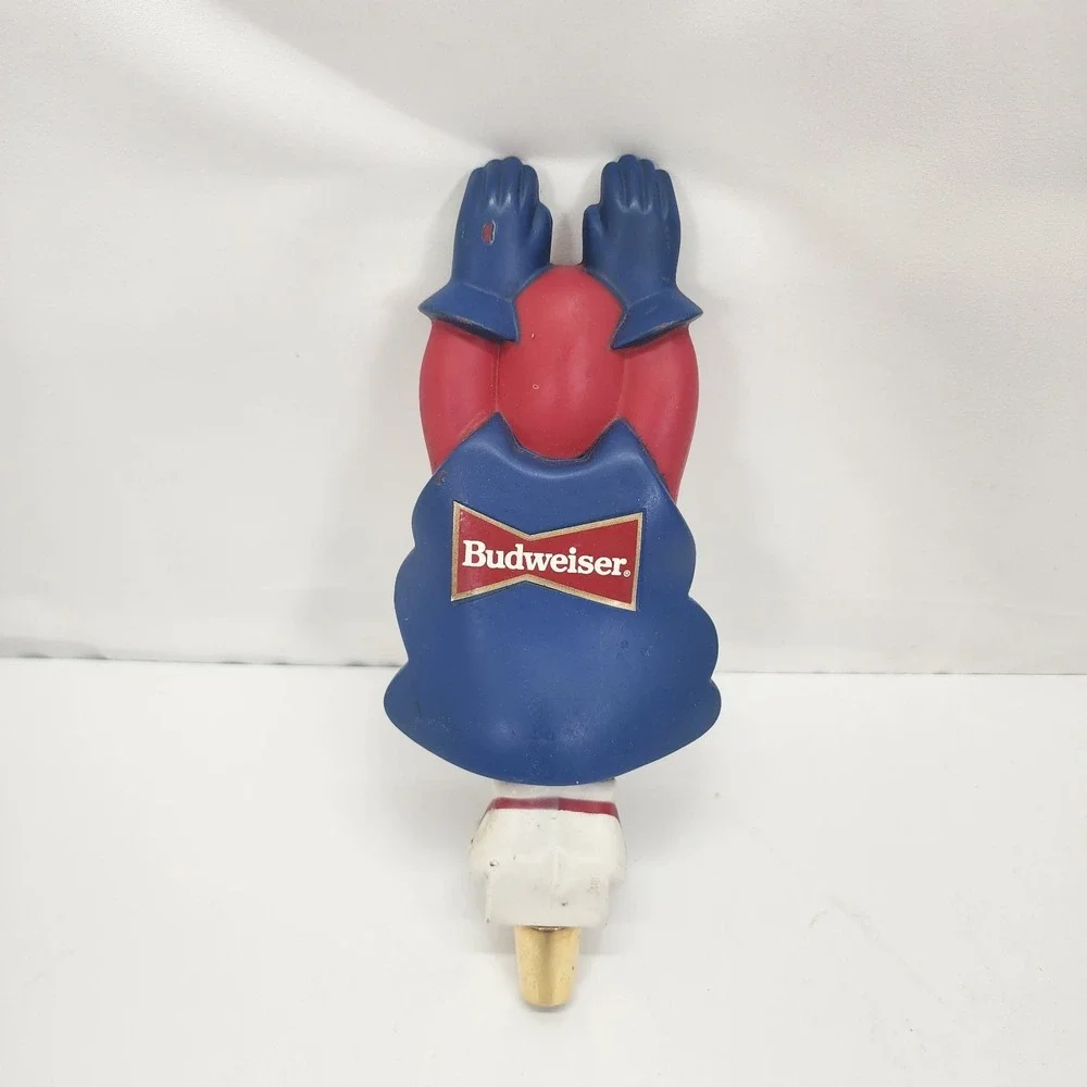 Vintage Budweiser Bud Man Beer Tap Handle Ski Flying Figure 10.5